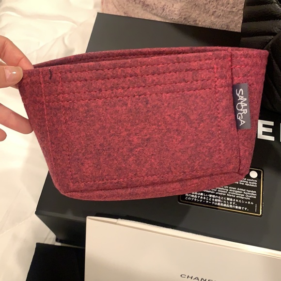 Auth. Chanel black deerskin drawstring bucket bag shiny rhw crossbody handbag - Picture 4 of 17